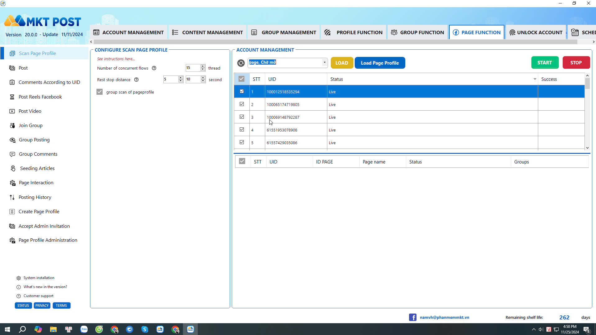 Guide to Using the Page Function on MKT Post Software - Scanning Page Profiles