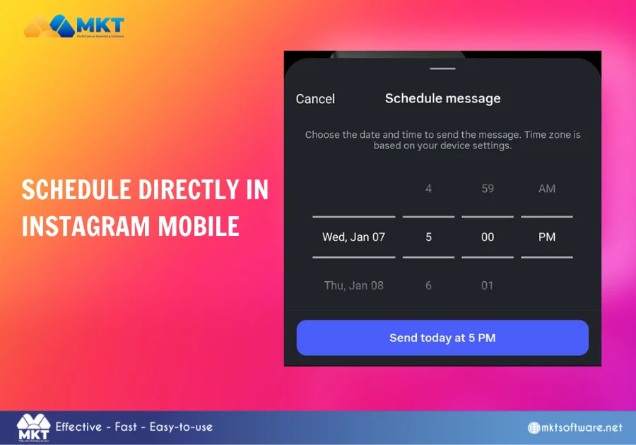 How to schedule a message on Instagram mobile How to schedule a message on Instagram mobile