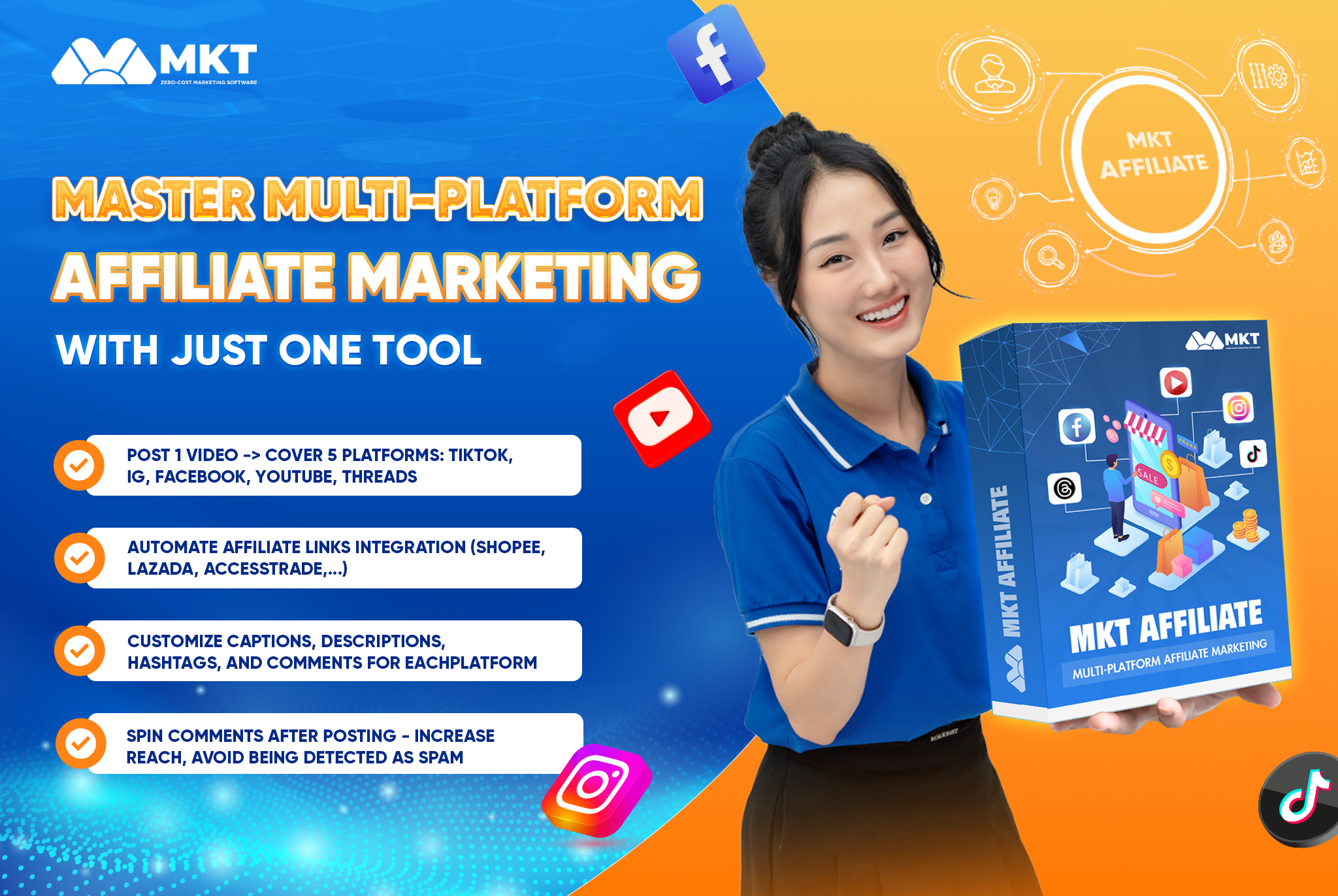 MKT Affiliate multi-platform marketing tool