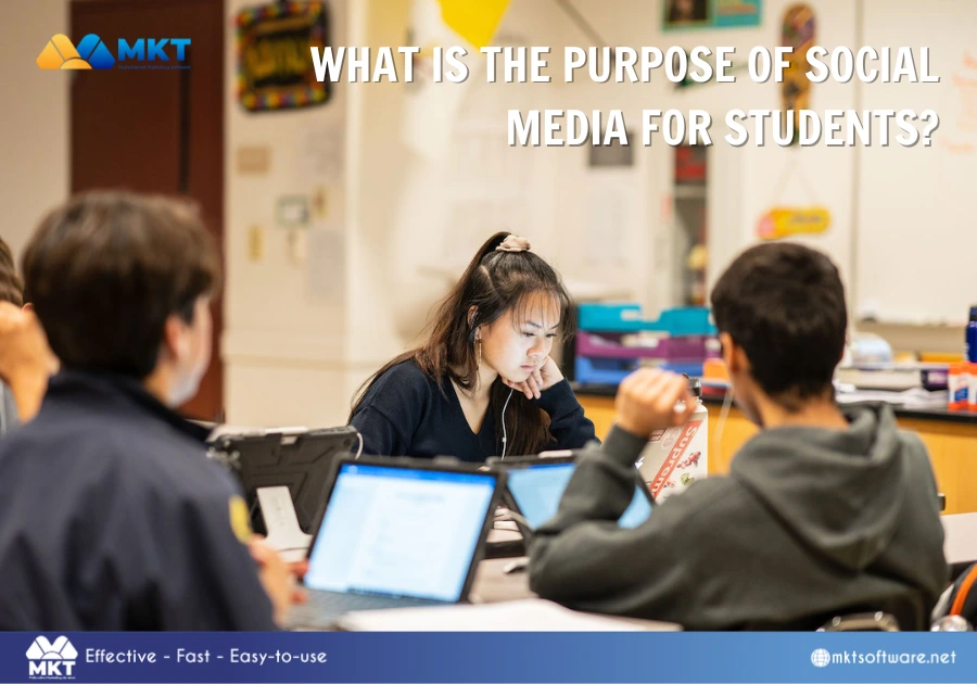 What is the purpose of social media for students?